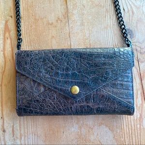 Black Textured Cross Body Bag!